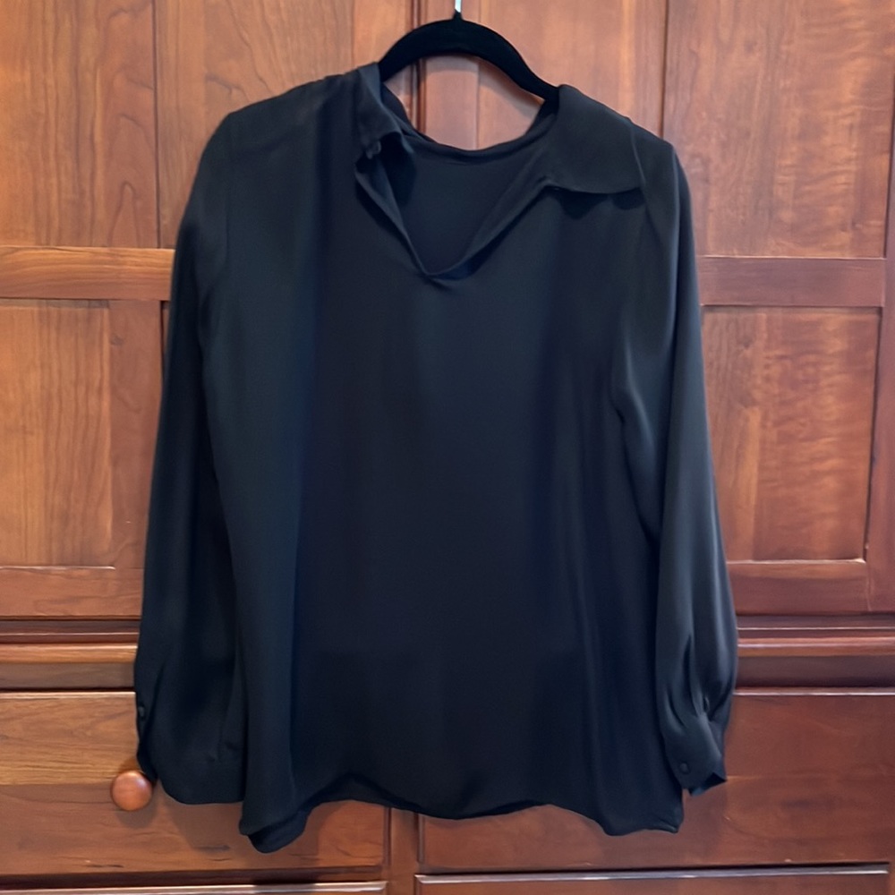 Joie black long sleeve blouse - Picture 3 of 4